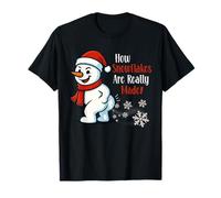 How Snowflakes Are Really Made Funny Christmas Snowman Camiseta
