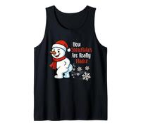 How Snowflakes Are Really Made Funny Christmas Snowman Camiseta sin Mangas