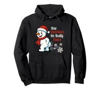 How Snowflakes Are Really Made Funny Christmas Snowman Sudadera con Capucha