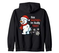 How Snowflakes Are Really Made Funny Christmas Snowman Sudadera con Capucha