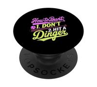 How To Bunt Don't Hit A Dinger Práctica de béisbol |- PopSockets PopGrip Adhesivo
