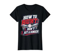 How To Bunt, Hit a Dinger Funny Baseball Player Home Run Fun Camiseta gráfica económica, Mujer, Negro, M