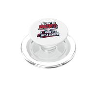 How To Bunt, Hit a Dinger Funny Baseball Player Home Run Fun PopSockets PopGrip para MagSafe