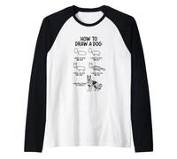 How To Draw A Dog Camiseta Manga Raglan