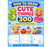 How to Draw Cute Things: Easy Step-by-Step Drawings with 300 Cute Designs for Kids and Beginners