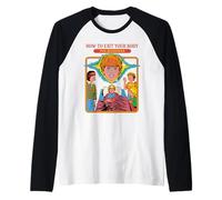 How to Exit Your Body Sarcastic Retro Funny Adult Humor Camiseta Manga Raglan
