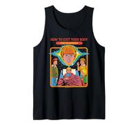 How to Exit Your Body Sarcastic Retro Funny Adult Humor Camiseta sin Mangas