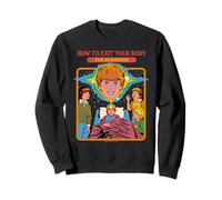 How to Exit Your Body Sarcastic Retro Funny Adult Humor Sudadera