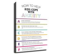 How To Help Kids Cope With Anxiety Poster For Children Calming Strategies Canvas Print HD Wall Art For Therapy Office Home Decor