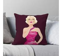 How To Marry A Millionaire Pola Debevoise - Funda de almohada cuadrada de poliéster y lino y terciopelo con cremallera creativa para decoración de habitación