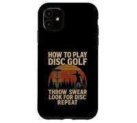 How To Play Disc Golf Funny Retro Graphic Carcasa para iPhone 11