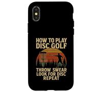 How To Play Disc Golf Funny Retro Graphic Carcasa para iPhone X/XS