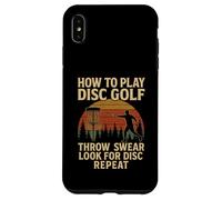 How To Play Disc Golf Funny Retro Graphic Carcasa para iPhone XS MAX