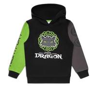 How To Train Your Dragon Sudadera con capucha para niños, jersey de algodón negro con logotipo, jersey de manga larga, edades de 6 a 13 años, Negro, 7-8 años