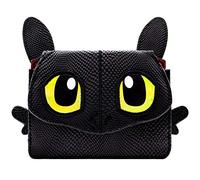 How to Train Your Dragon Toothless Billetera/Cartera Monedas & Tarjeta, Negro