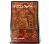 How to Write about Music: The Rilm Manual of Style