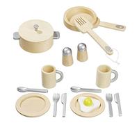 howa Juego de Cocina/Utensilios cocinita de 16 Piezas de Madera para niños 4868