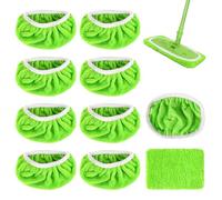 HOWAB Recambios de Microfibra para Swiffer Sweeter: 10 Paños Reutilizables y Lavables, Almohadillas de Mopa para Limpieza en Seco y Húmedo, Compatibles con la Mayoría de Modelos