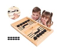 HOWADE Fast Sling Puck Game, Catapult Chess Bumper 2 en 1 Slingshot Table Winings Hockey sobre Hielo Ganador Juego de Mesa Juguete para Padres e Hijos