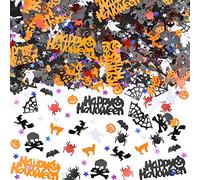HOWAF 2000 + pcs Halloween Confeti de Mesa Calabazas Ara?as Bruja Brujas Cr¨¢neos Fantasma Confeti de Halloween para Decoraciones de Fiesta de Halloween Suministros