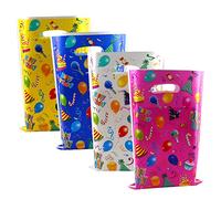 HOWAF 60 Piezas Bolsas Regalo Cumpleaños, Bolsas para chuches, Bolsas Plástico para Frutos Secos, Caramelos, Chocolate, piñata, Idea de Regalo Fiestas Infantiles cumpleaños de niños