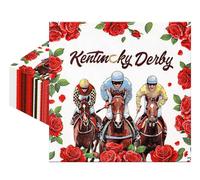 HOWAF 60 servilletas de Kentucky Party Horse Derby, suministros desechables de papel para fiestas de carreras de caballos, servilletas Derby Race para decoración de mesa