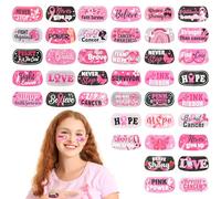 HOWAF 80pcs Pink Ribbon Tattoo Stickers, Pink Ribbon Breast Cancer Awareness Temporary Tattoos Tatuajes de c¨¢ncer de mama Tatuajes falsos para mujeres Ni?as c¨¢ncer de mama Concienciaci¨®n