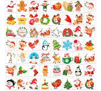 HOWAF 96 Hojas Tatuajes Navidad Niños, Tatuajes Temporales Niños Calcomanias Navidad Tatuajes Niñas Niños Navidad Relleno Pñatas de Cumpleaños Infantil Detalles Navidad Baratos para Regalar