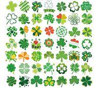 HOWAF 96 piezas Tatuajes de trébol, Pegatinas de Tatuajes Temporales del día de San Patricio decoración Disfraz Accesorios para niños, Adultos, Regalos para Fiestas irlandés, Mardi Gras, Carnival