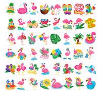 HOWAF 96pcs Flamingo Tattoo Tatuajes Temporales De Flamencos para Niños, Flamenco Tatuajes Temporales Niñas Tatoos Infantiles Pegatinas para Niños Hawaiana Decoracion Fiesta Decoración Cumpleaños