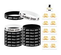 HOWAF Accesorios para despedidas de soltero, 12 Pack Pulseras de Silicona Tatuajes Temporales para Fiesta de Boda Disfraces de Novio Bachelorette Parties