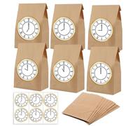 HOWAF Cotillon Nochevieja 2026 Bolsas de Cuenta Atrás, Happy New Year Bolsas de Papel Kraft & Pegatinas Feliz Año Nuevo para Decoracion Fin de Año 2026