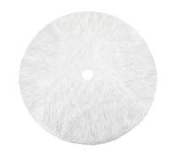 HOWAF Falda arbol Navidad, 150cm Felpa Falda Arbol de Navidad Blanco Cubre Pie Arbol de Navidad, Alfombra Arbol de Navidad Faldon Arbol Navidad Manta para Arbol de Navidad Decoracion Navidad Hogar