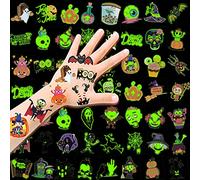HOWAF Halloween Tatuajes Temporales Niños Falso Pegatinas de Tatuaje 96 piezas Luminosos Tatoos Infantiles, Niñas Niños Regalos Para Halloween de Fiesta Cumpleaños Infantiles