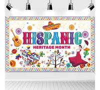 HOWAF Pancarta de fondo del mes de la herencia hispana, países de habla hispana, fondo del mes latinoamericano para el mes nacional de la herencia hispana, suministros para fiestas, decoración del
