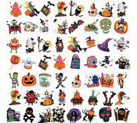HOWAF Tatuajes Halloween niños, 96 hojas Tatuajes Temporales Halloween de Cara, Calcamonias tatuajes Halloween para niños niñas Infantiles Fiesta de Halloween cumpleaños Regalo