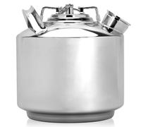 Howaoo Barril de limpieza de 1.6 galones con acoplador D para limpiador de líneas de cerveza, kit de limpieza de línea de cerveza hecho de acero inoxidable, limpiador de líneas de cerveza utilizado