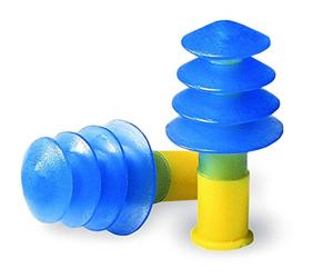 HOWARD LEIGHT 1011282 Fusion Tapones para los oídos reutilizables con cable, tamaño regular, amarillo y azul, en forma de brida, SNR 28 dB (50 pares)