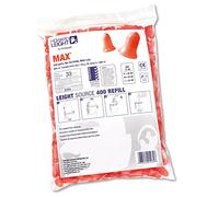 Howard Leight Honeywell Max Tapones Desechables para los Oídos LS400 Recarga Despachador, Se Adapta a Todo Tamaño, Naranja, En Forma de Campana, Sin Cordón, SNR 37, 1013046 (Paquete de 200 pares)