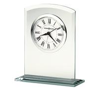 Howard Miller Stanley 555-202 - Reloj de Mesa | Cristal biselado curvado, cristal convexo, números romanos, decoración moderna del hogar, alarma de cuarzo