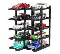 Howarx Exhibición de coche fundida a presión 1:64, garaje modular de | Múltiples diseños para sala de coleccionista de Hot Wheels, escenas en miniatura personalizadas, almacenamiento de coches de
