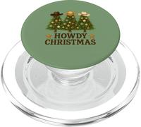 Howdy Christmas Cowboy Árboles Festivos Western Holiday Country PopSockets PopGrip para MagSafe