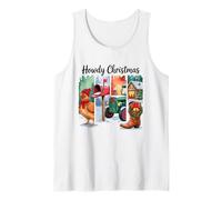 Howdy Christmas Rustic Holiday Country Scene Camiseta sin Mangas