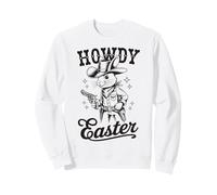 Howdy Conejo Vaquero de Pascua Western Vintage Country Rabbit Sudadera
