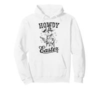 Howdy Conejo Vaquero de Pascua Western Vintage Country Rabbit Sudadera con Capucha