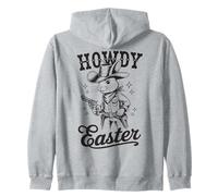 Howdy Conejo Vaquero de Pascua Western Vintage Country Rabbit Sudadera con Capucha