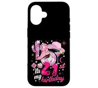 Howdy Cowboy Hat - Botas Rosas para Mujer, diseño de Bola de Discoteca, 21 cumpleaños Carcasa para iPhone 16