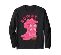 Howdy Cowboy Hat Let's Go Girls Western Rodeo Cowgirls Manga Larga