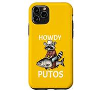 Howdy Cowboy Raccoon Riding Fish Funny Western Humor Apparel Carcasa para iPhone 11 Pro