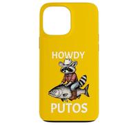 Howdy Cowboy Raccoon Riding Fish Funny Western Humor Apparel Carcasa para iPhone 13 Pro MAX